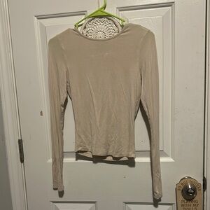 Women's Cream Long Sleeve Top